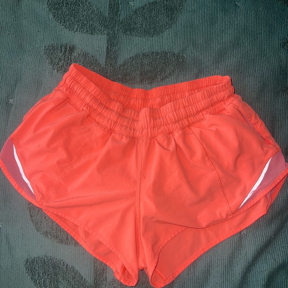 Lululemon Coral Hotty Hot Shorts